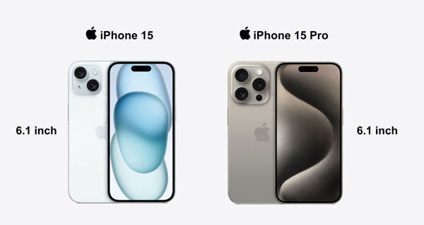 iPhone 15 và iPhone 15 Pro có cùng kích thước 6.1 inch và đều sở hữu Dynamic Island