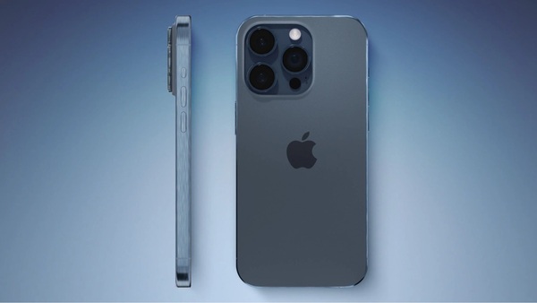 Sắc xanh bao phủ phần khung viền Titanium của iPhone 15 Pro Max Titan Xanh 
