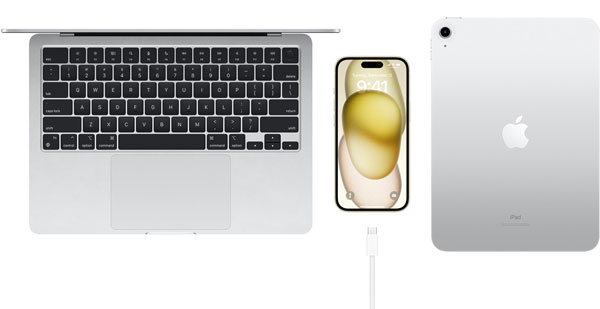 Chỉ cần một bộ sạc của Macbook có thể sạc được cho cả iPhone 15 và các thiết bị khác chung hệ nhà Táo