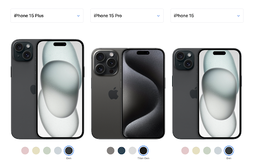 Mỗi phiên bản màu đen trên iPhone 15 và iPhone 15 Pro đều sở hữu vẻ đẹp riêng, độc đáo, sang trọng và dễ dàng hút mắt người dùng chỉ với ánh nhìn đầu tiên.  