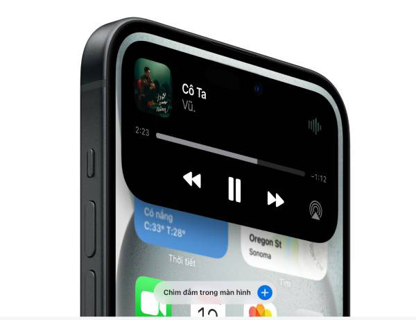 iPhone 15 Plus được tích hợp Dynamic Island mang đến trải nghiệm thú vị cho người dùng