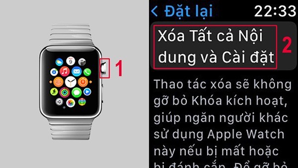 Xóa toàn bộ dữ liệu trên Apple Watch Series 8