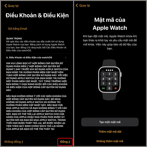Tạo mật mã cho Apple Watch Series 8 