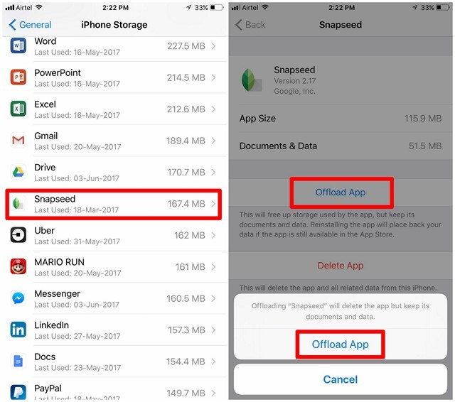 Hướng dẫn cách xóa App mà không mất dữ liệu trên iOS 11 hình 2